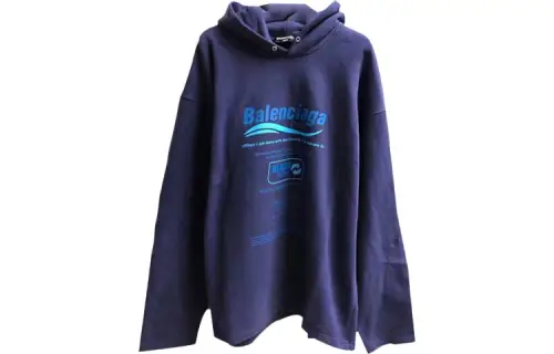 Balenciaga Sweatshirt Loose Fit Men's Blue