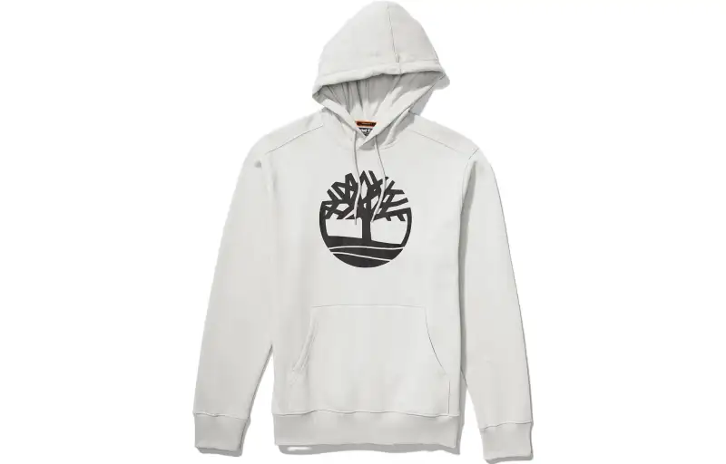Timberland Sweatshirts Men's Vintage White Hooded Moderate Regular