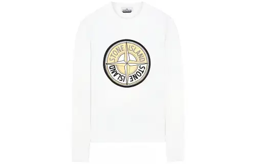 STONE ISLAND Sweatshirts Unisex White Crew Neck Moderate Regular
