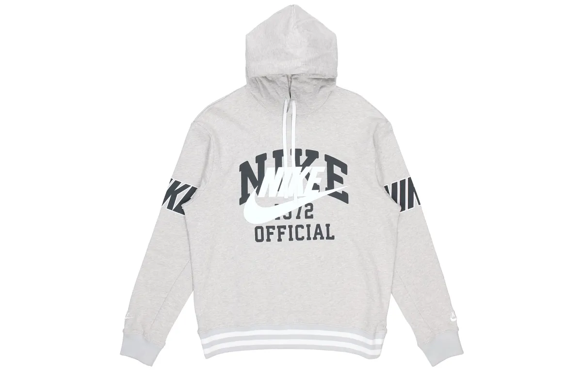 Nike Sweatshirts Men's Gray Hooded (Non-detachable) Moderate