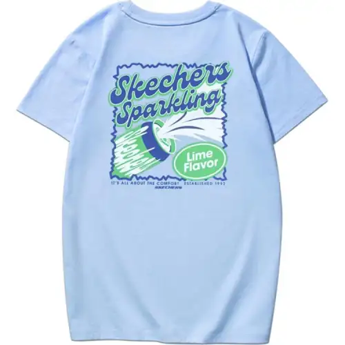 Skechers Colorful T Shirt Unisex Cerulean Sky