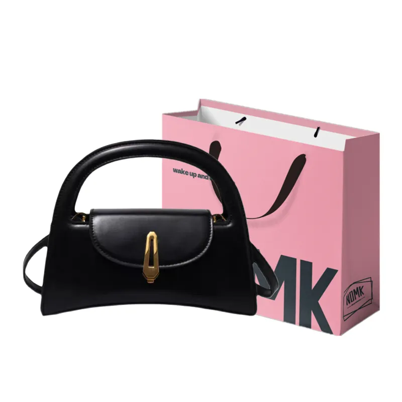 NOMK Pu Shoulder Bag, Crossbody Bag, Handbag Women's Black