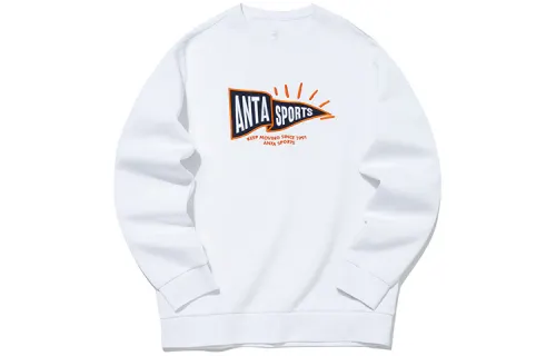 ANTA Life Collection Sweatshirts Men's White Crew Neck Moderate Regular