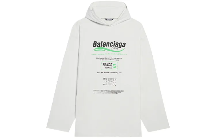 Balenciaga Sweatshirt Loose Fit Men's White