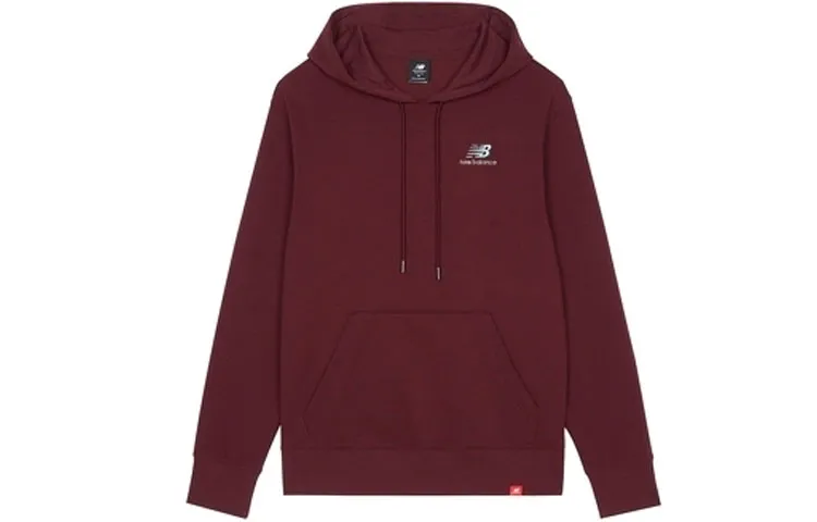 New Balance Sweatshirts Unisex Burgundy Hooded Moderate Regular