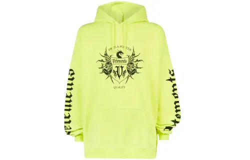 Vetements Sweatshirts Men's Yellow Hooded Moderate Regular