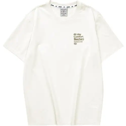 Skechers T Shirt Unisex Pure White