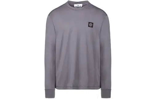 STONE ISLAND Sweatshirts Men's Blue Gray Crew Neck Moderate Regular