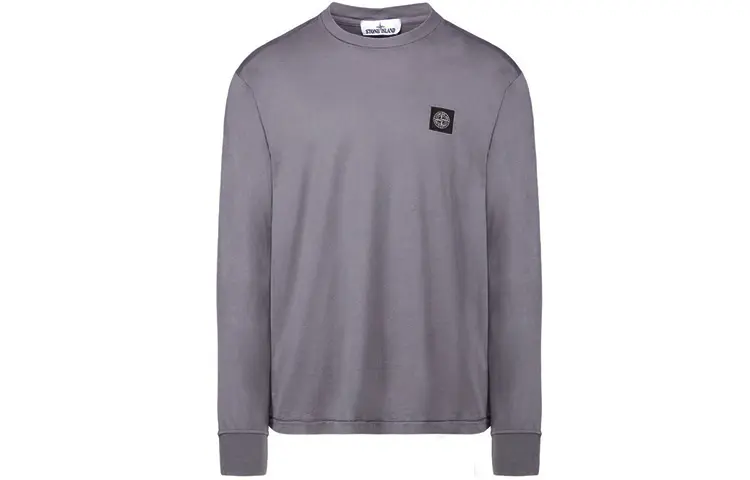 STONE ISLAND Sweatshirts Men's Blue Gray Crew Neck Moderate Regular