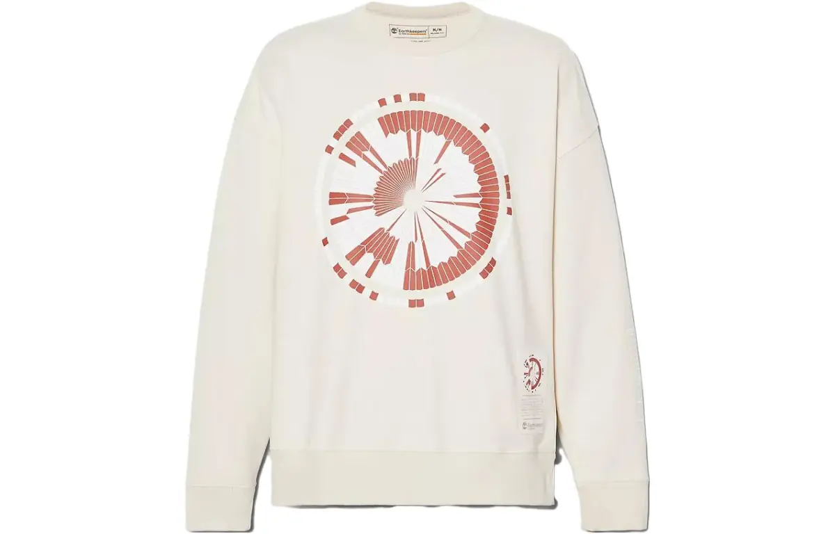 Timberland Sweatshirts Unisex Vintage White Crew Neck Moderate Regular