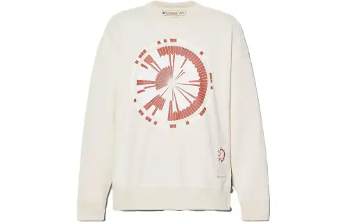 Timberland Sweatshirts Unisex Vintage White Crew Neck Moderate Regular