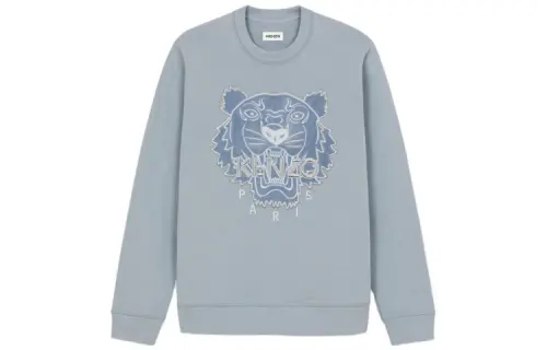 KENZO Sweatshirts Men's Blue Crew Neck Moderate
