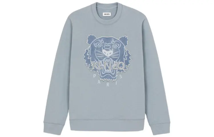 KENZO Sweatshirts Men's Blue Crew Neck Moderate
