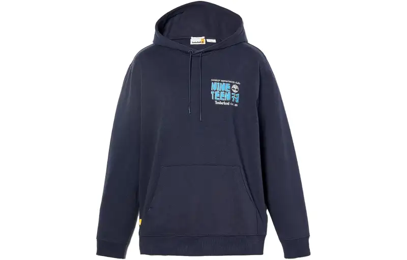 Timberland Sweatshirts Unisex Navy Blue Hooded Moderate Regular