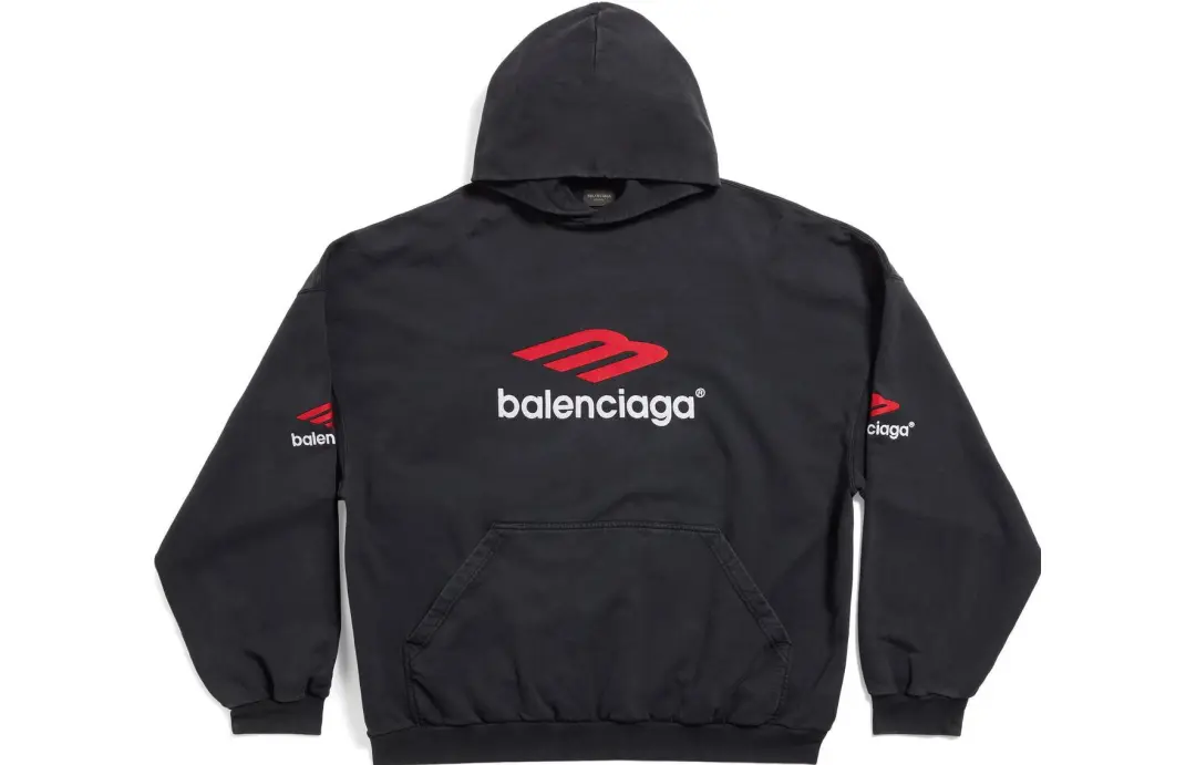 Balenciaga 3B Sports Icon Cotton Hoodie