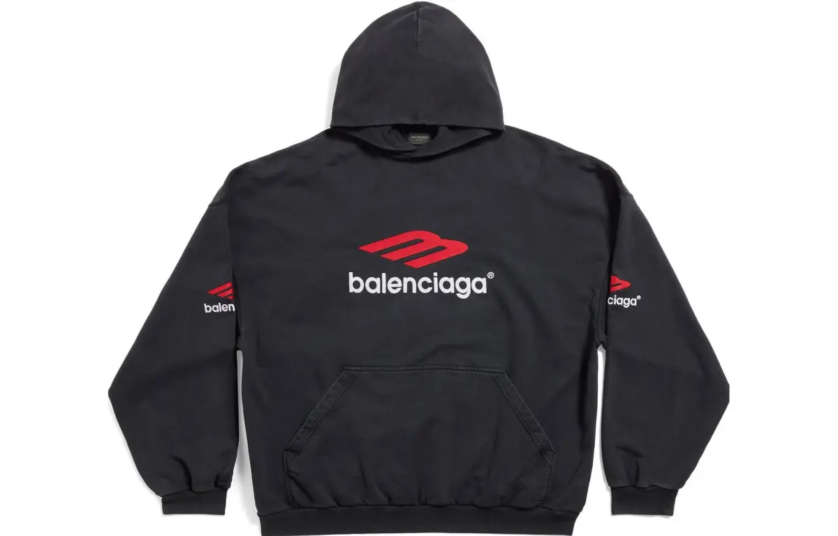 Balenciaga FW23 Sweatshirt Unisex Loose Fit Black