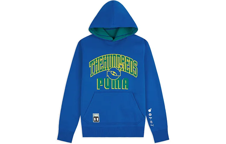 PUMA X The Hundreds Sweatshirts Men's Turquoise Hooded Moderate Reversible