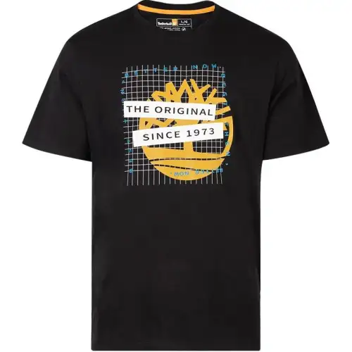 Timberland T Shirts Men's Black Crew Neck Moderate