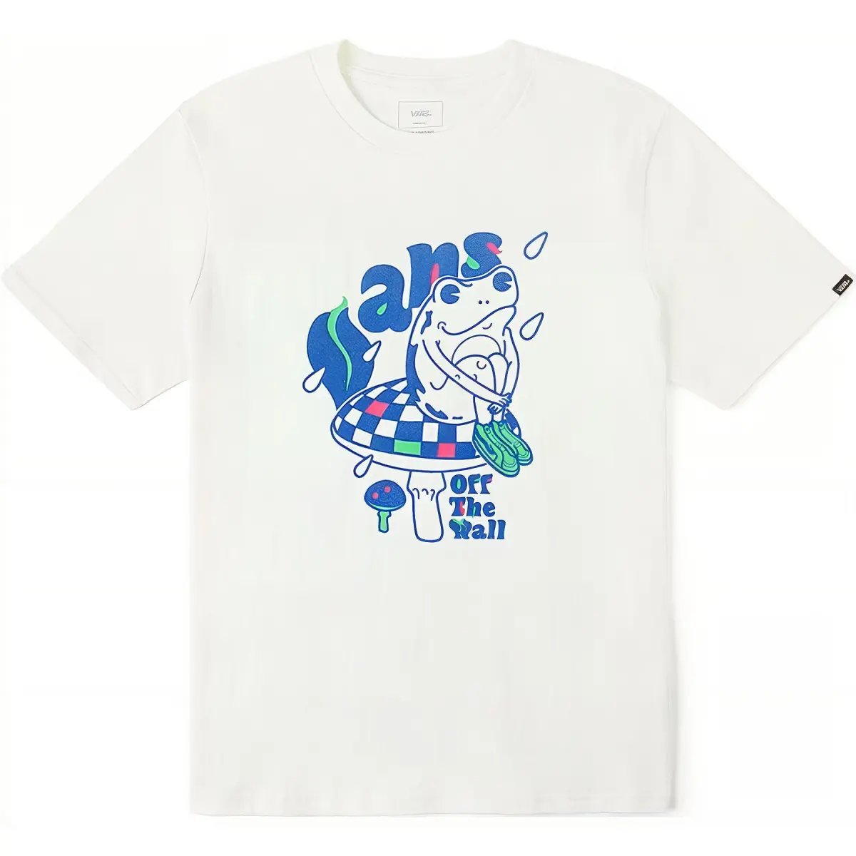 Vans T-Shirts Unisex Ecru Crew Neck Moderate Straight Fit