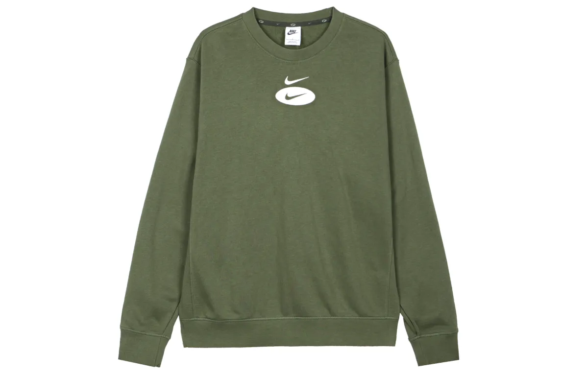 Nike Sweatshirts Men's Rugged Green Crew Neck Thickened Other