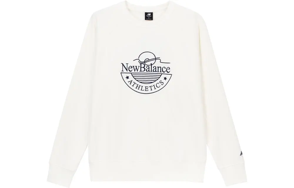 New Balance Sweatshirts Men's White Crew Neck Moderate Regular