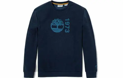 Timberland Sweatshirts Men's Blue Crew Neck Moderate Regular
