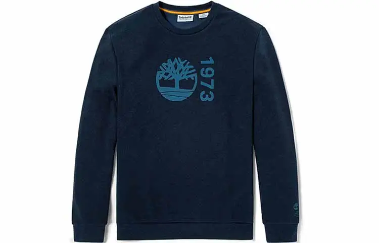 Timberland Sweatshirts Men's Blue Crew Neck Moderate Regular