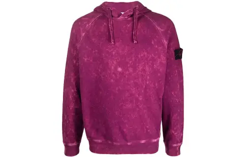 STONE ISLAND Sweatshirts Men's Fuchsia Hooded Moderate Regular