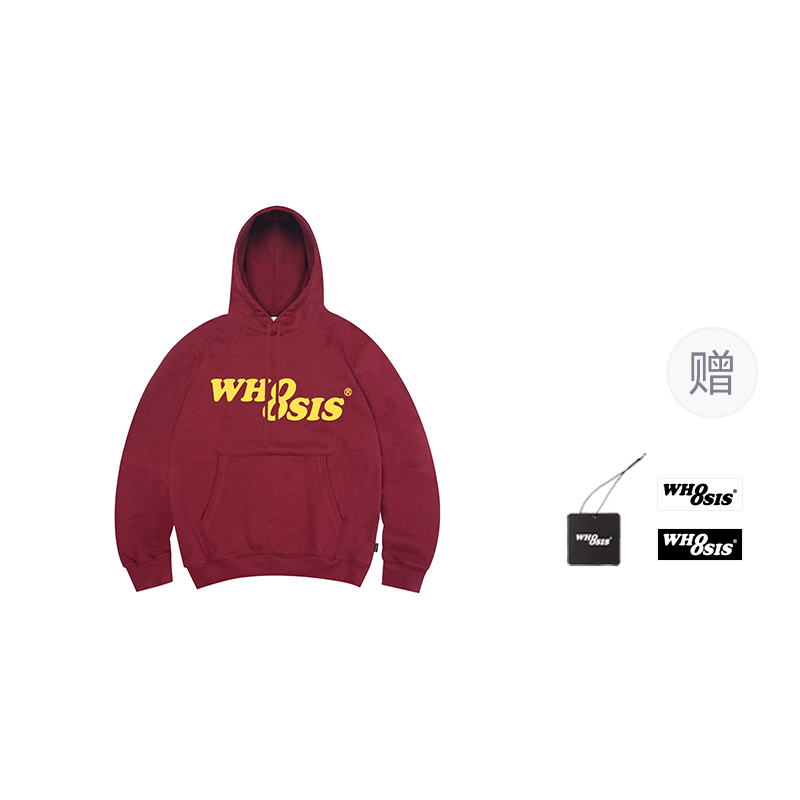 WHOOSIS Фантом слово Мать логотип капюшон Свободный высокая Уличные толстовки с модным брендовым пуловером с кампусным принтом для отдыха Hip -Hop простой и универсальный осень-зима американский стиль замшевый толстовка мужские и женские фасон унисекс