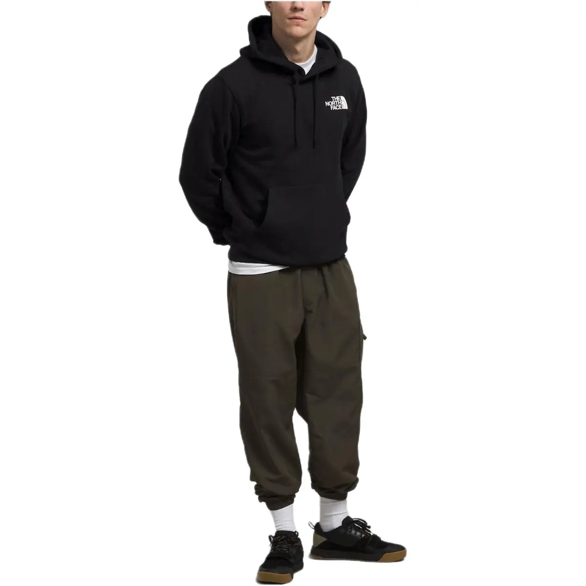 THE NORTH FACE Sweatshirts Men's Black Hooded Moderate Straight Fit