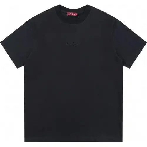 GUCCI Logo Embroidered Crewneck T-Shirt