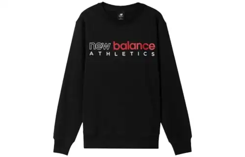 New Balance Sweatshirts Men's Black Crew Neck Moderate Regular