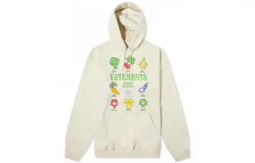 Vetements Sweatshirts Unisex White Hooded Moderate Regular