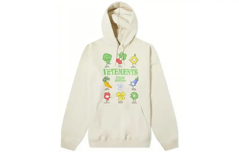 Vetements Sweatshirts Unisex White Hooded Moderate Regular