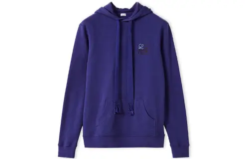 LOEWE Sweatshirts Men's Royal Blue Hooded Moderate Regular