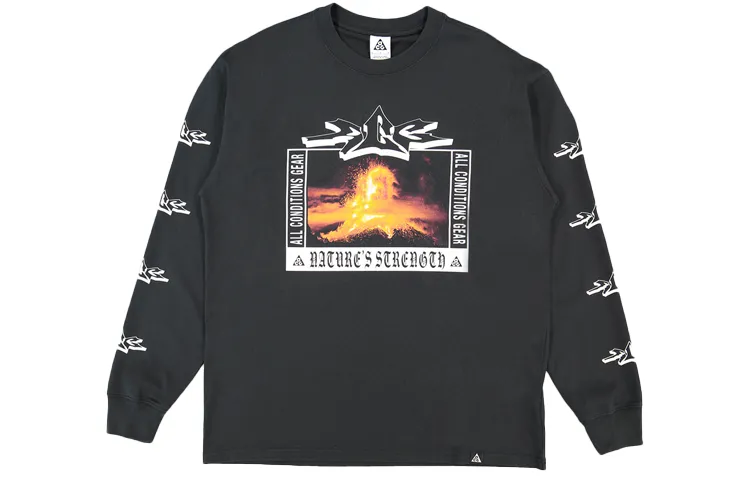 Nike ACG Sweatshirts Men's Black Crew Neck Moderate