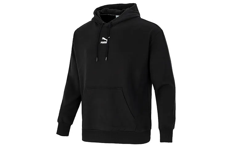 PUMA Sweatshirts Men's Black Hooded Moderate Regular