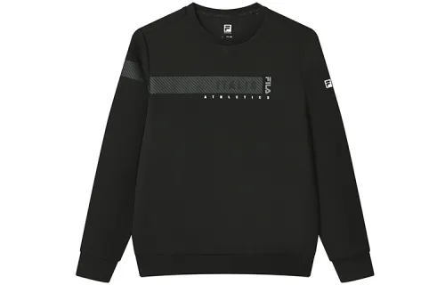 FILA Athletics Sweatshirts Men's Pitch Black Crew Neck Moderate Regular
