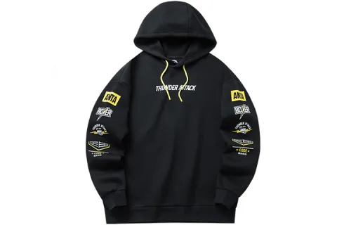 ANTA Variety Training Collection Sweatshirts Men's Black Hooded Moderate