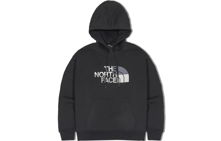 THE NORTH FACE Sweatshirts Unisex Black Hooded Moderate Straight Fit