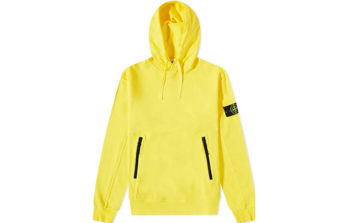 STONE ISLAND Sweatshirts Men's Yellow Hooded Non Detachable Moderate