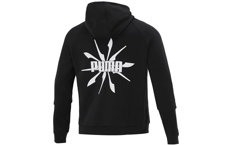 PUMA Sweatshirts Unisex Black Hooded Moderate Regular