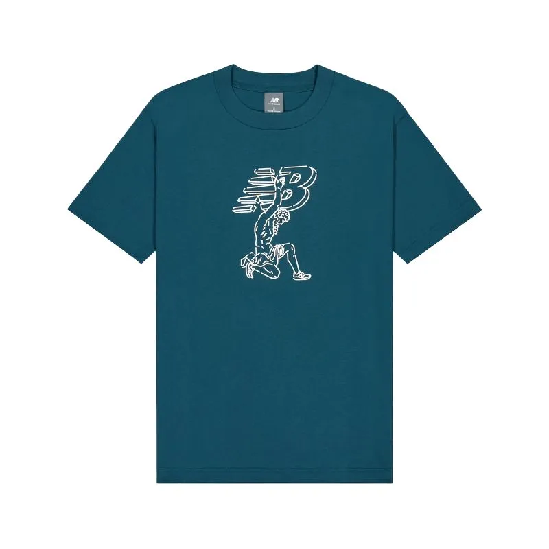 New Balance SS25 T Shirt Men's Blue Green
