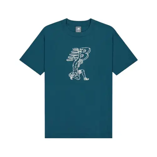 New Balance SS25 T Shirt Men's Blue Green