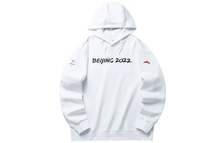 ANTA Sweatshirts Unisex White Hooded Moderate