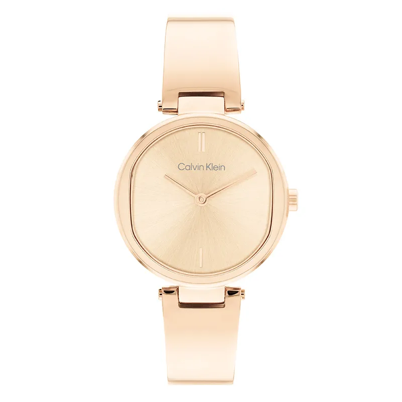 CALVIN KLEIN Quartz Movement Women's Watch 30mm Gold Dial Stainless Steel Case