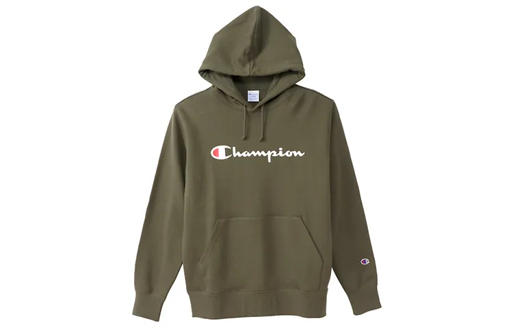 Champion Sweatshirt Japan Version Unisex Army Green