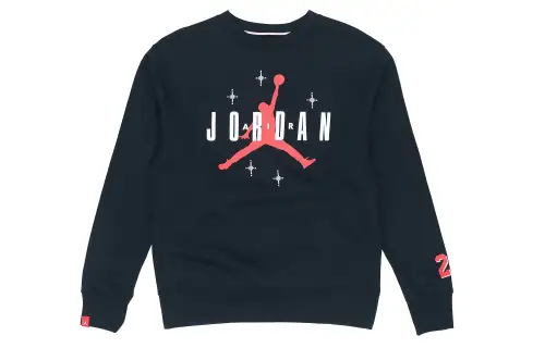 Jordan Sweatshirts Men's Black Crew Neck Moderate Regular