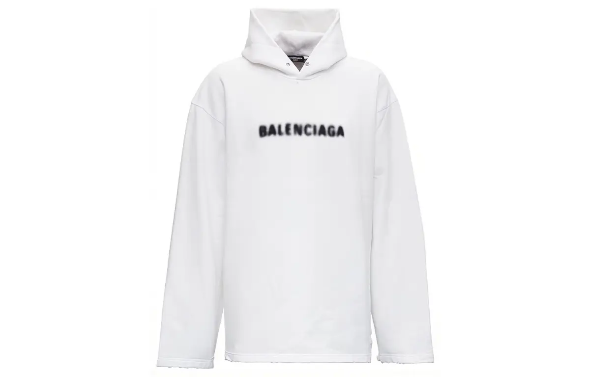 Balenciaga Blurry Logo Print Hoodie