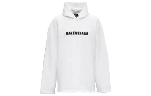 Balenciaga Blurry Logo Print Hoodie